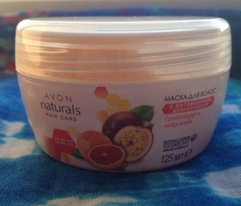 Маска для волос avon naturals с витаминным комплексом грейпфрут и маракуйя