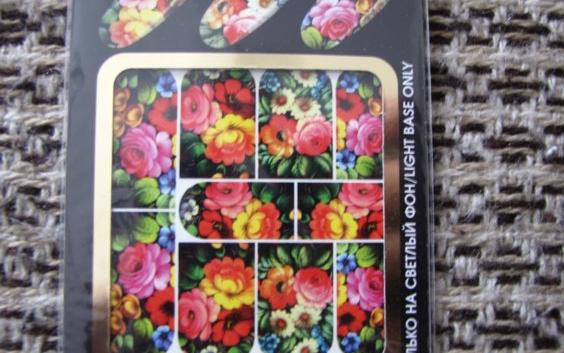Переводные наклейки на ногти Faberlic Букет цветов фото