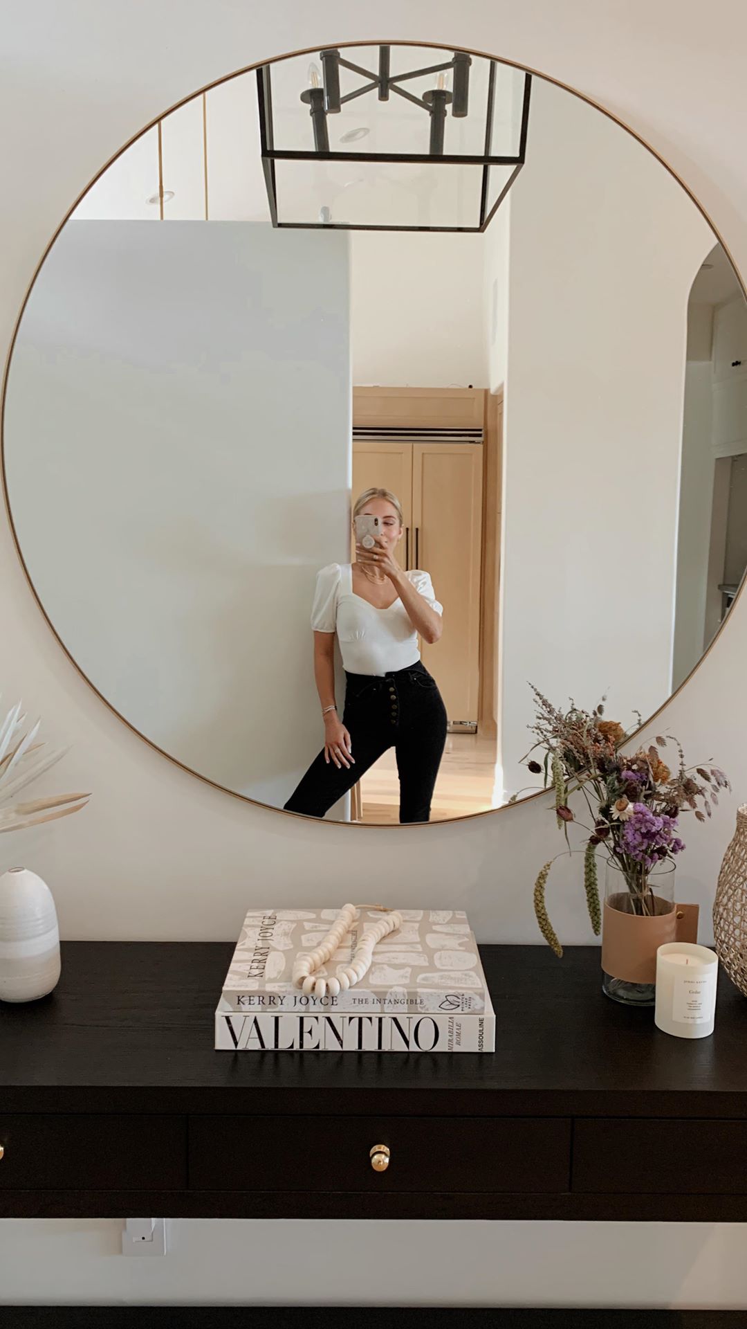 Sophie Elkus - Slowly but surely turning this blank wall into a welcoming entry area ✨ now just need some baskets for the bottom shelf! #homedecor #beforeandafter