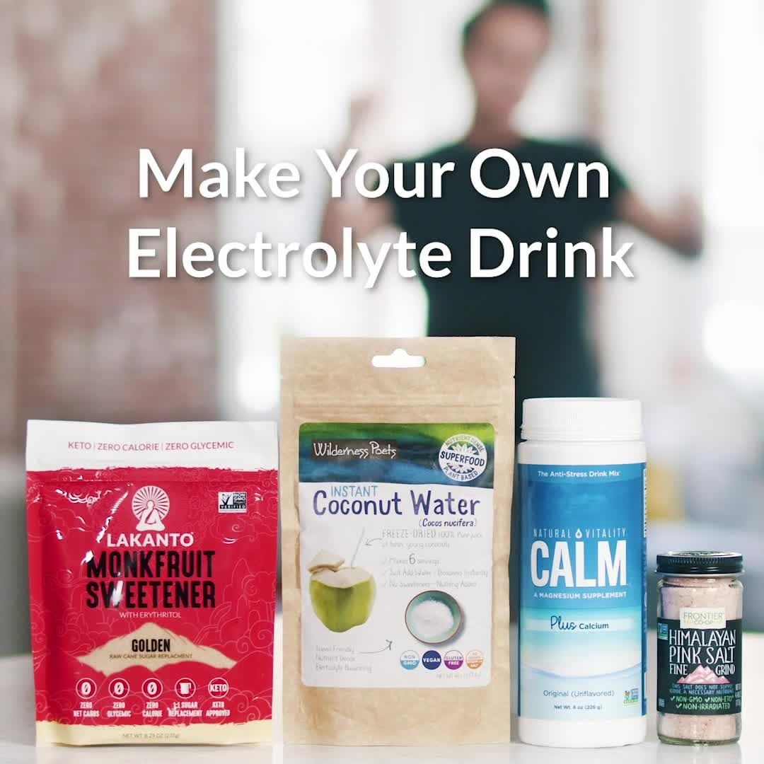 iHerb - After a long, sweaty workout, replace those electrolytes with your own homemade sports drink. Only 5 ingredients and you won't get any added sugar or chemicals that you'll find from store-boug...