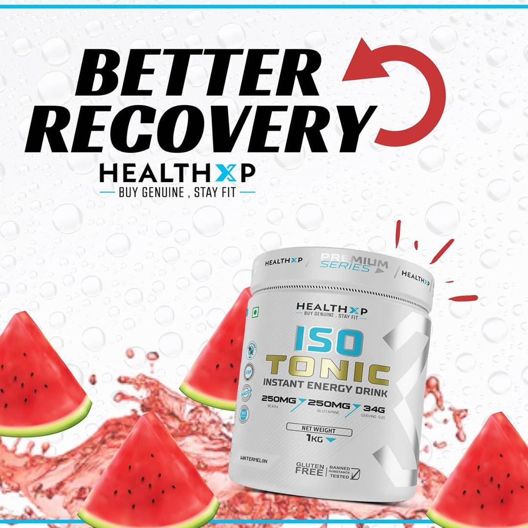 HealthXP® - Better Recovery of your Muscles. 💪
-
Drink it in between & after physical activity.
- 
1 kg at just 449 🤩 hit link in bio 👆
- 
#energydrink #isotonic #healthxp #watermelon #better #recover...