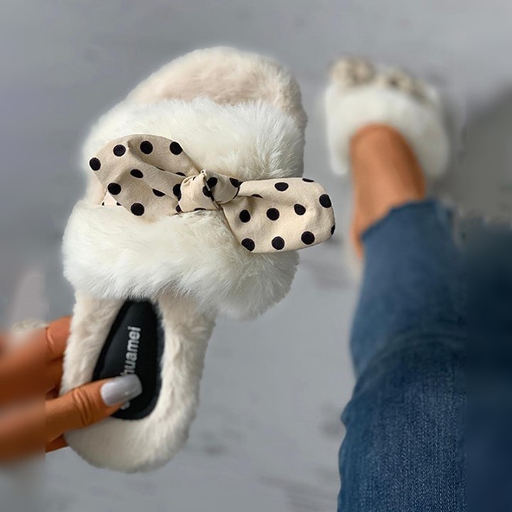 Joyshoetique - Polkadot Print Bowknot Casual Slipper 🔥⁠
Search🔍:[LZT3141] ⁠
👠www.joyshoetique.com👠⁠
⁠
 #fashion #schuhe #style #shoes #shoelove #trendy #slippers #shoestagram