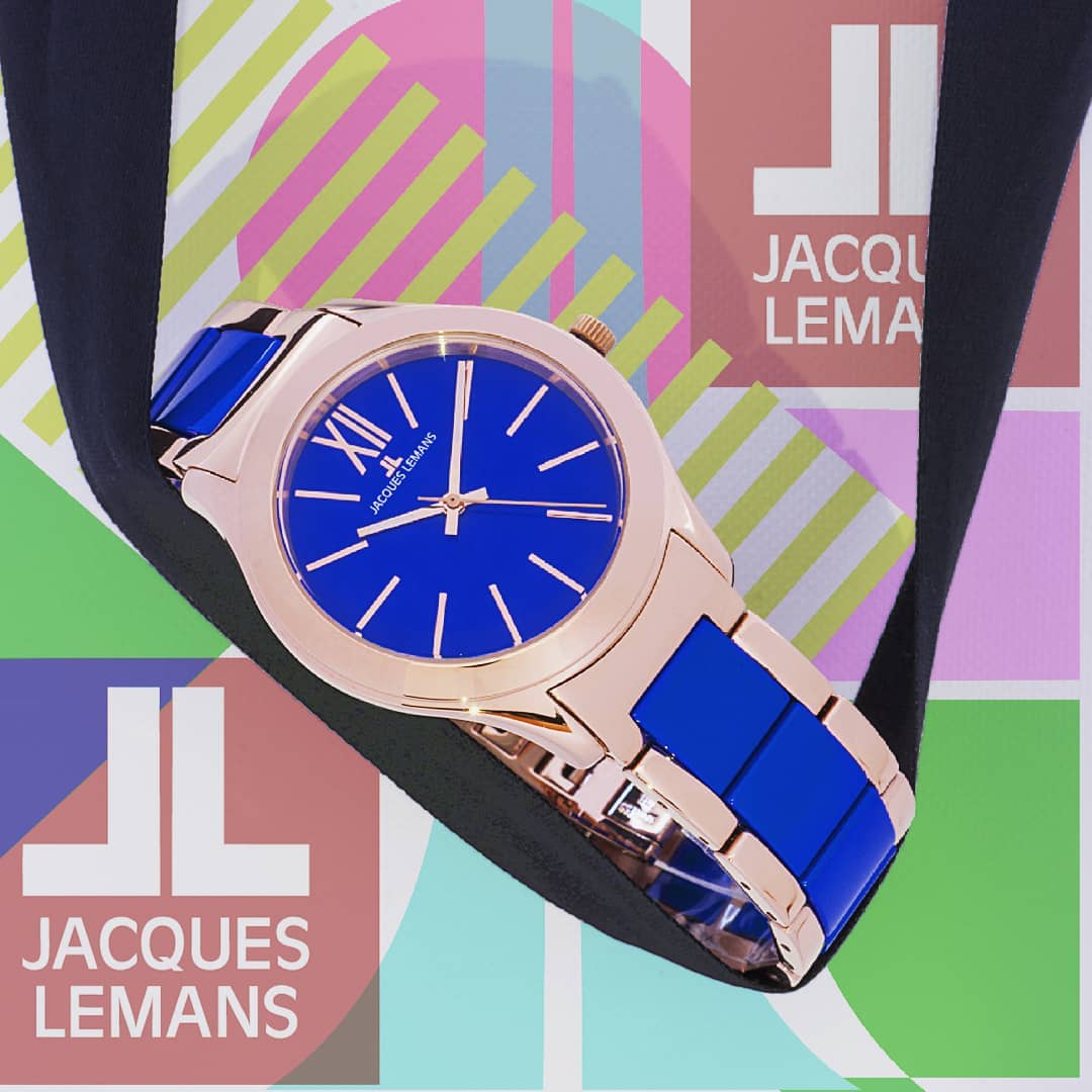ClockShop.ru - Яркие женские часы от JACQUES LEMANS с невероятно красивым сочетанием насыщенного синего и золотого цвета.  #jacqueslemans #кварцевыечасы#женскиечасы #часы #наручные#наручныечасы #часын...