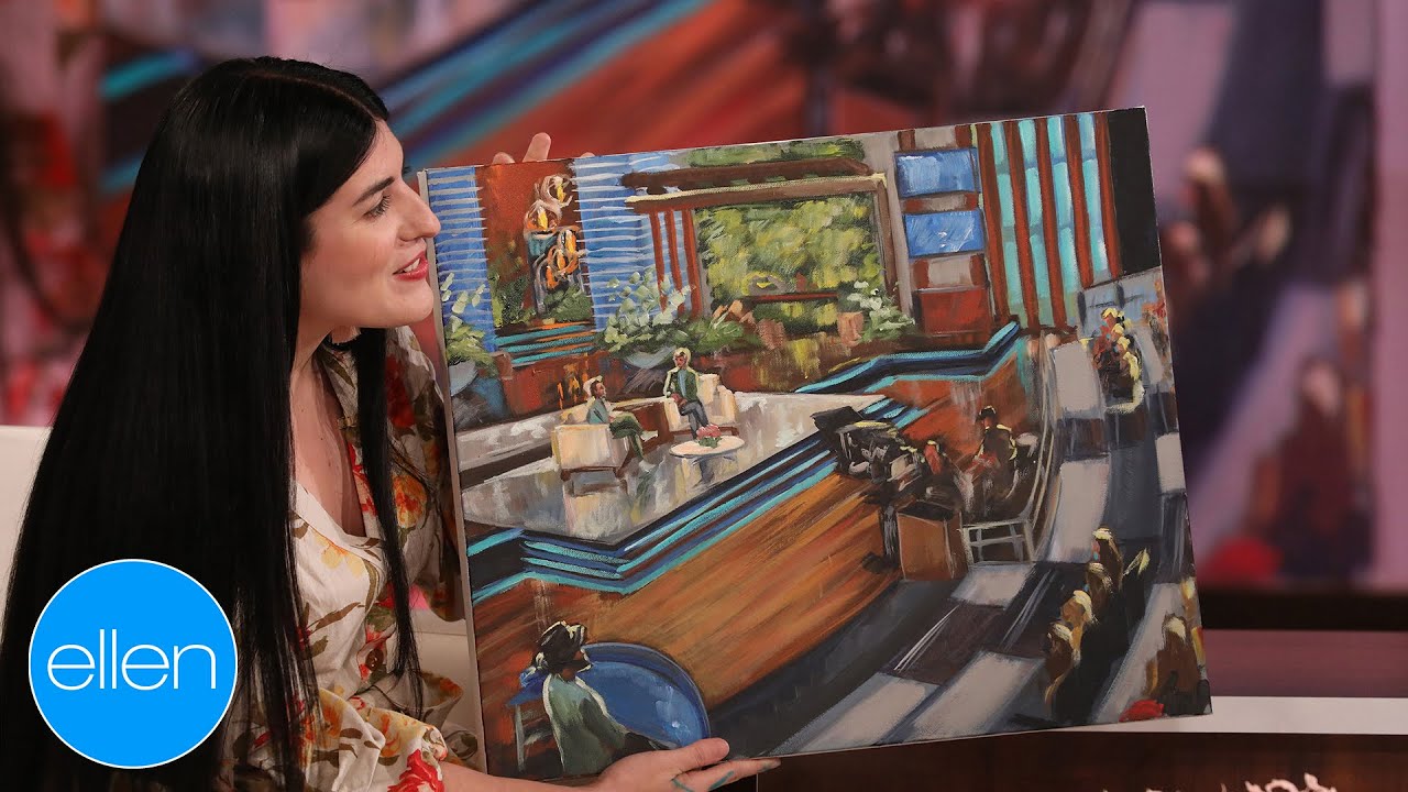 Artist Paints Ellen Show Set Live!