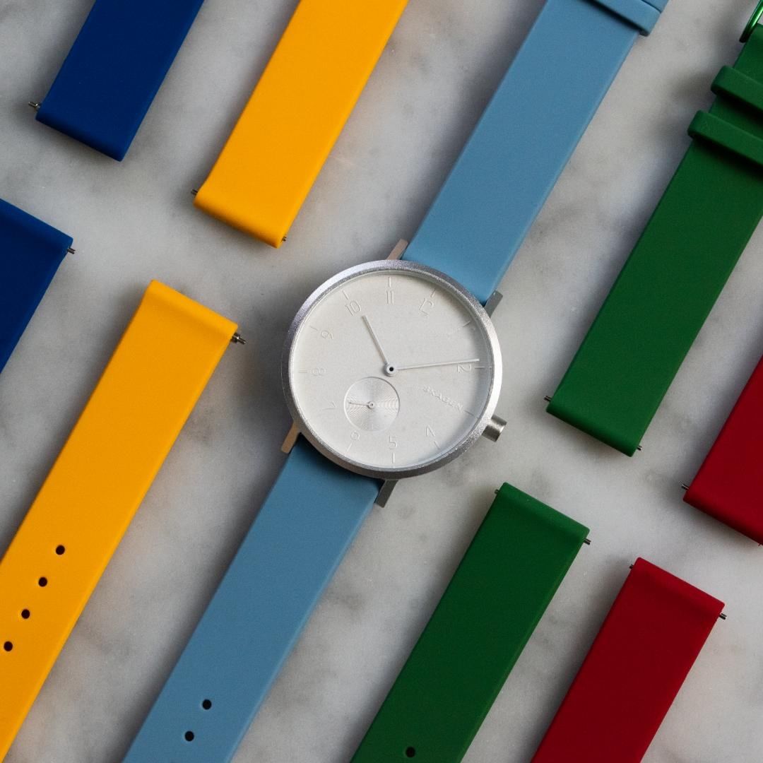 Watches2U - Love the colour blocking trend? With this interchangeable watch strap set you're totally spoilt for choice 💛💚💙💓⁠
⁠
⌚Skagen SKW1124 Ladies⁠
.⁠
.⁠
.⁠
⁠
#skagenwatch #skagendenmark #minimalis...