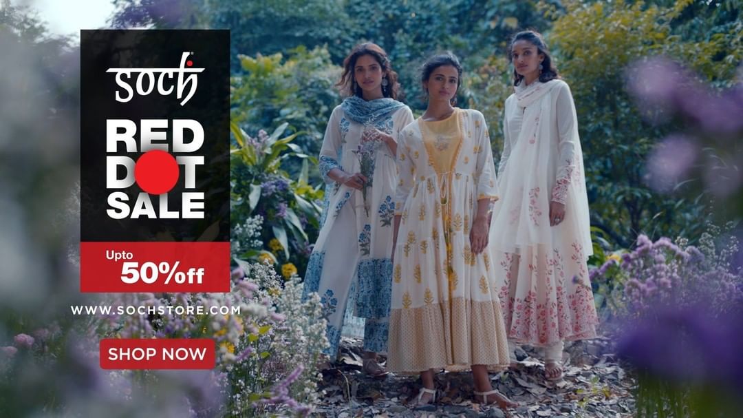 Soch - Add a touch of glamour in our floral block printed collection and make this season a blooming affair. 

Shop at the Soch Red Dot Sale now.

Link in bio. 

#newarrivals #SochRedDotSale #ethnicfa...