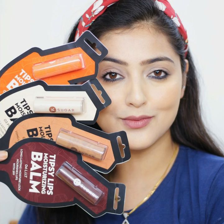 SUGAR Cosmetics - Taste your favourite drinks on your lips. The much-awaited Tipsy Lips Moisturizing Balm is now available in 7 different flavours! 💋
In frame: @makeup_byfairy

Products used: 
✨ Ace O...