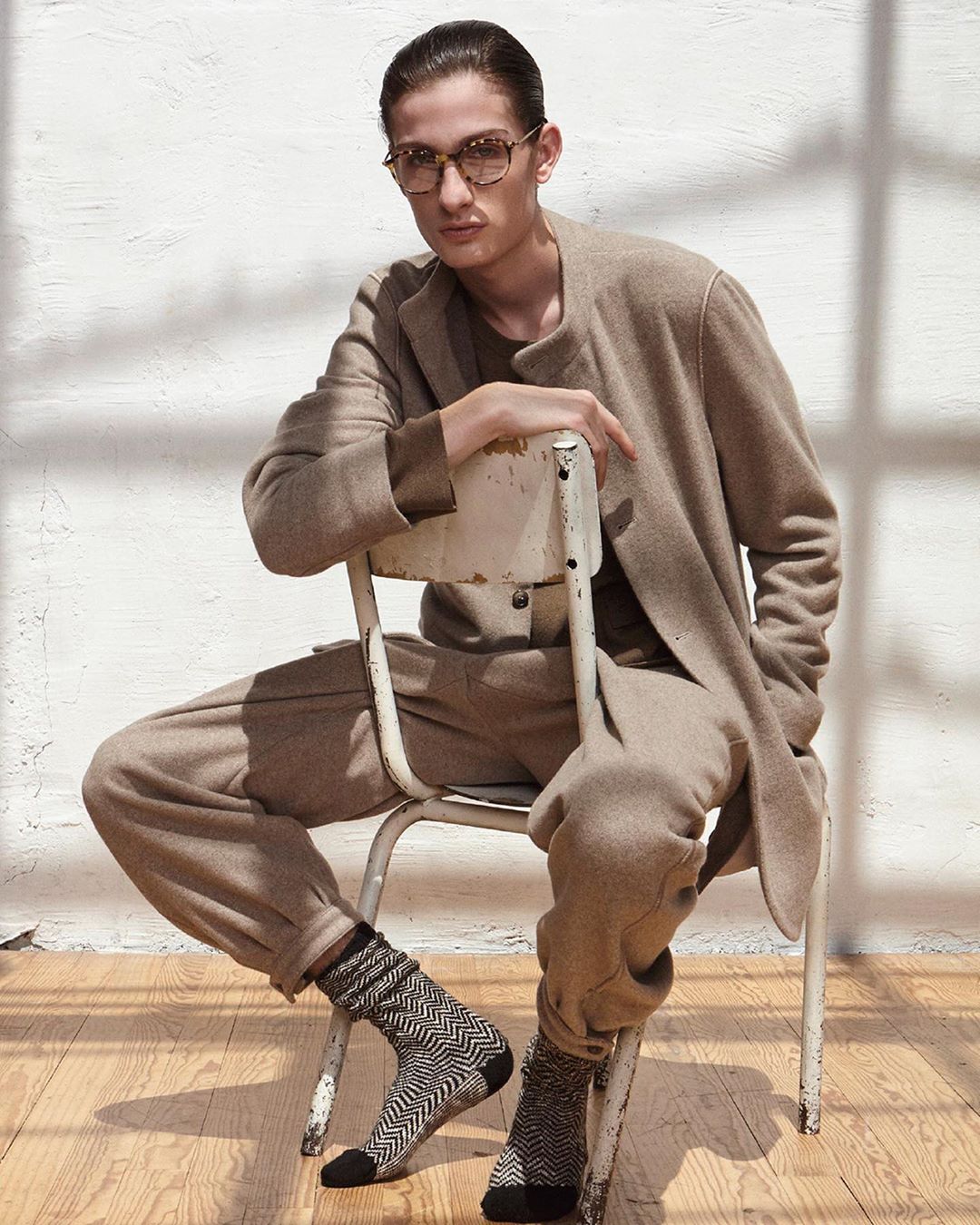 Giorgio Armani - Neutral shades and wintery fabrics are infinitely chic on @encensmagazine