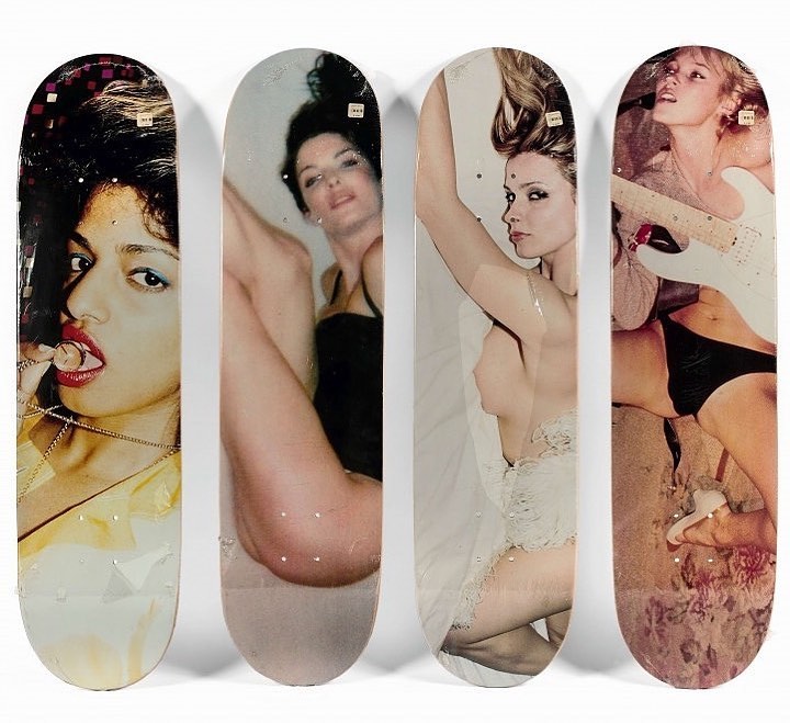 Marc Jacobs - Skate decks featuring archival Juergen Teller campaign images, 2010

M.I.A for Marc by Marc Jacobs Spring 2008
Stephanie Seymour for RUNWAY FALL 2001 MARC JACOBS
Lisa Marie for RUNWAY SP...