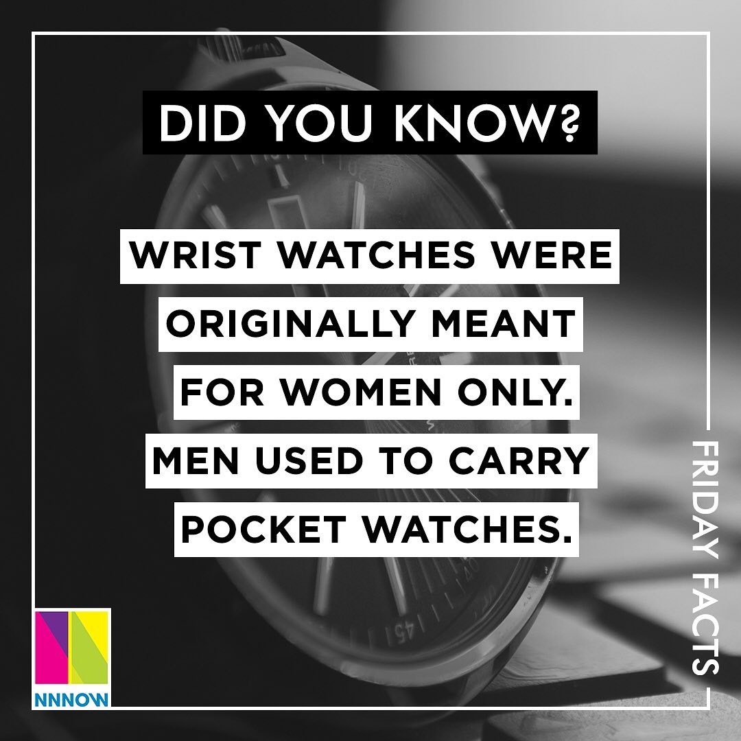 NNNOW - Did you also know?
The first woman to wear wrist watch was Elizabeth I. And it became fashionable for men much later in history, around the start of 1st World War.

#fridayfacts #facts #fashio...