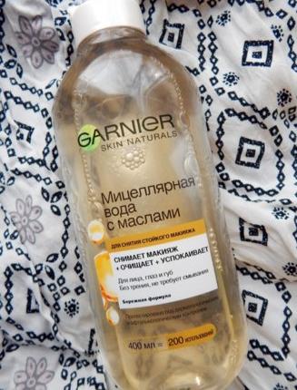Отзыв о Мицеллярная вода Garnier С Маслами Skin Naturals для снятия стойкого макияжа от Эмма  - отзыв
