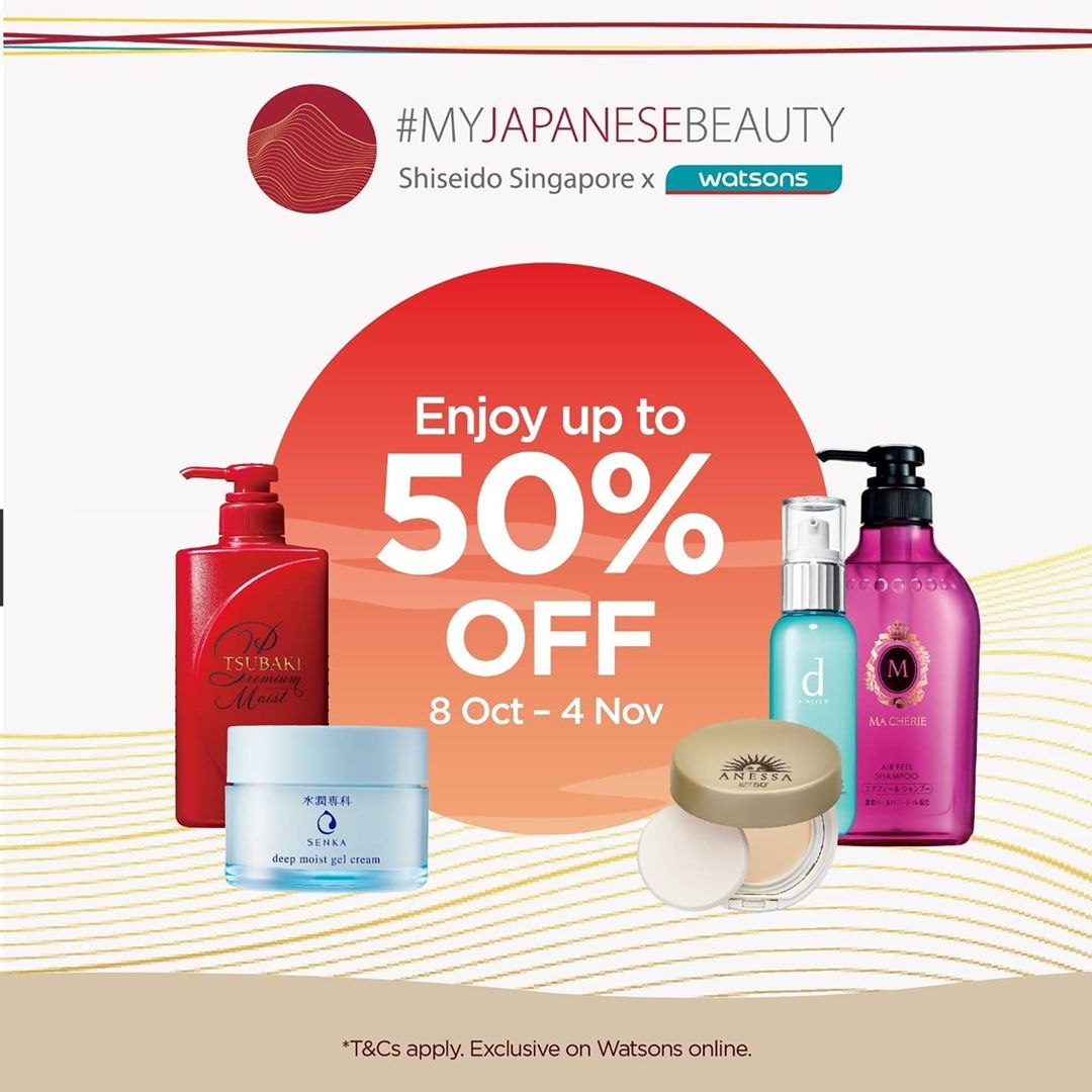 Official Tsubaki Singapore - 🎌 #MYJAPANESEBEAUTY is back! Enjoy up to 50% off your favorite Japanese products from Shiseido Singapore from 8 Oct – 4 Nov!

🔥 Be a Top Spender^ & stand to a chance to wa...