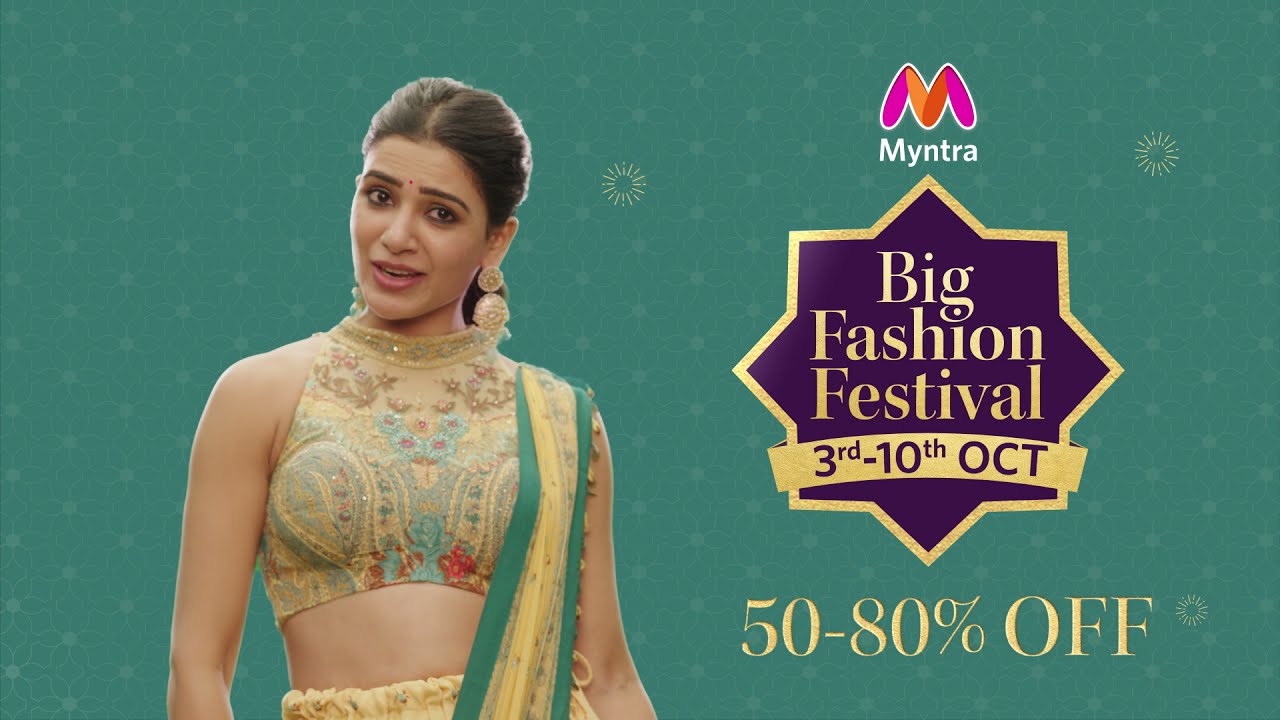 Myntra Big Fashion Festival is Live! 3rd-10th October | 50%-80% off on the biggest fashion brands.