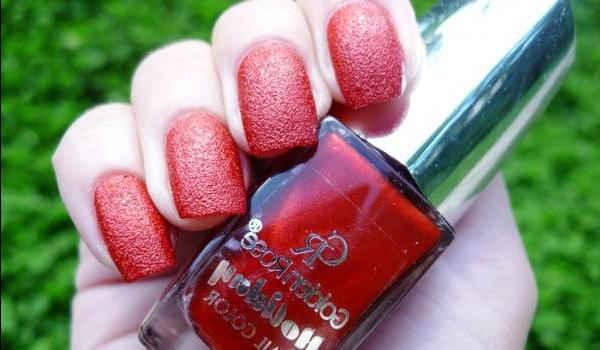 Areia vermelha Golden Rose Holiday nail color #64 - resenha