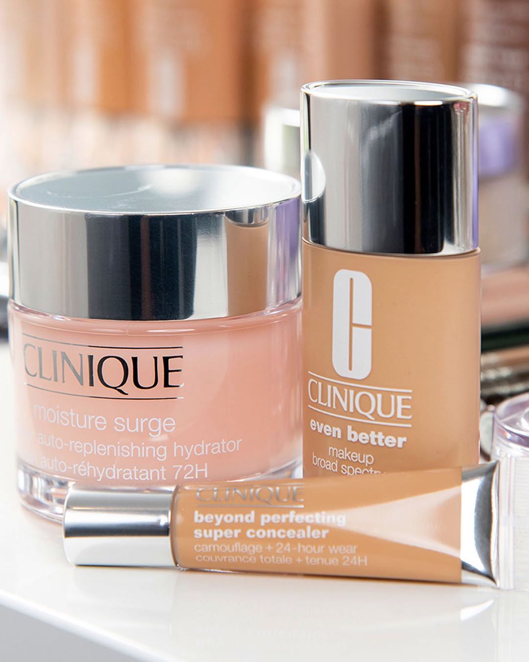 Clinique - A perfect Clinique trio 💕 

✔️ Moisture Surge 72-Hour to hydrate + prep
✔️ Even Better Makeup 24-hour flawless coverage 
✔️ Beyond Perfecting Super Concealer covers up all day with hydratio...