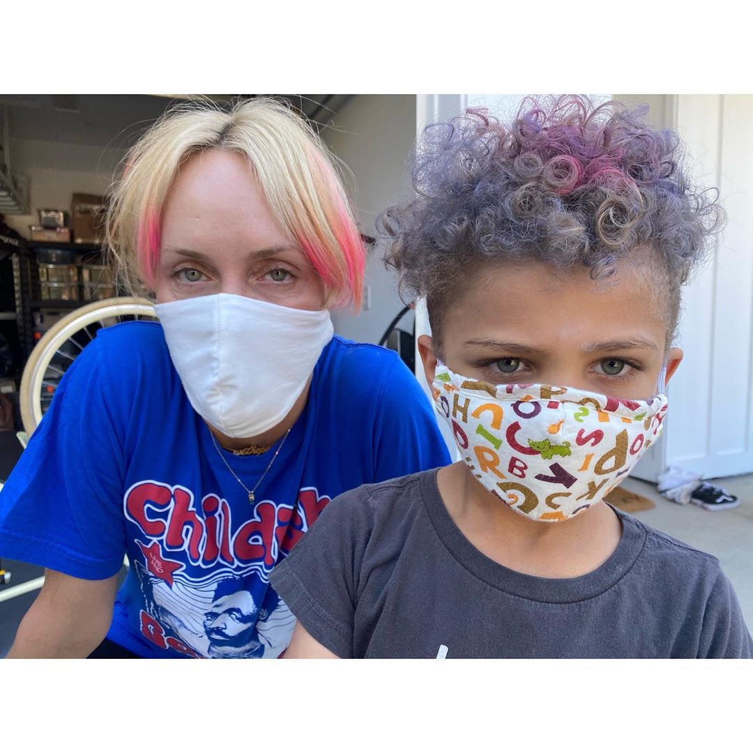 Amber Valletta - Even while on a play date with my Godson Locky I’m wearing my mask. The Covid-19 numbers are rising in states and to ensure we flatten the curve please #wearadamnmask This isn’t about...