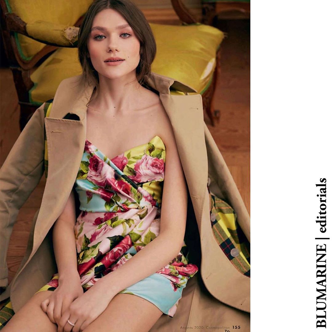 Blumarine - #BlumarineSS20 silk bustier dress as seen on @cosmopolitan_russia, April 2020 issue.
Photographed by @evgeniymim, styled by @irasvi.
#Blumarine #SS20