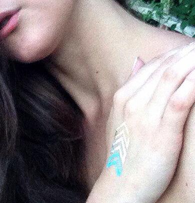 Наклейки-татуировки для тела Aliexpress elegant in style Metallic Gold Silver Body Art Temporary Tattoo Sexy Non-Toxic Flash Tattoos Sticker For Women фото