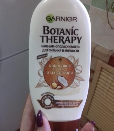 Отзыв о Бальзам-ополаскиватель Garnier Botanic Therapy Кокосовое молоко и Макадамия от Анфиса  - отзыв