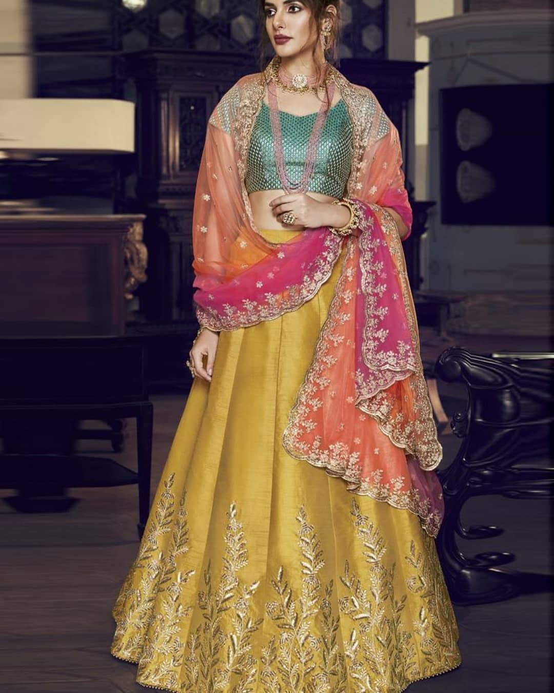 Mirraw - The prettiest yellow lehengas on mirraw.com which you can consider for your #haldiceremony #haldioutfit #haldi 
Somehow the prettiest Haldi photos come out when the bride herself is wearing y...