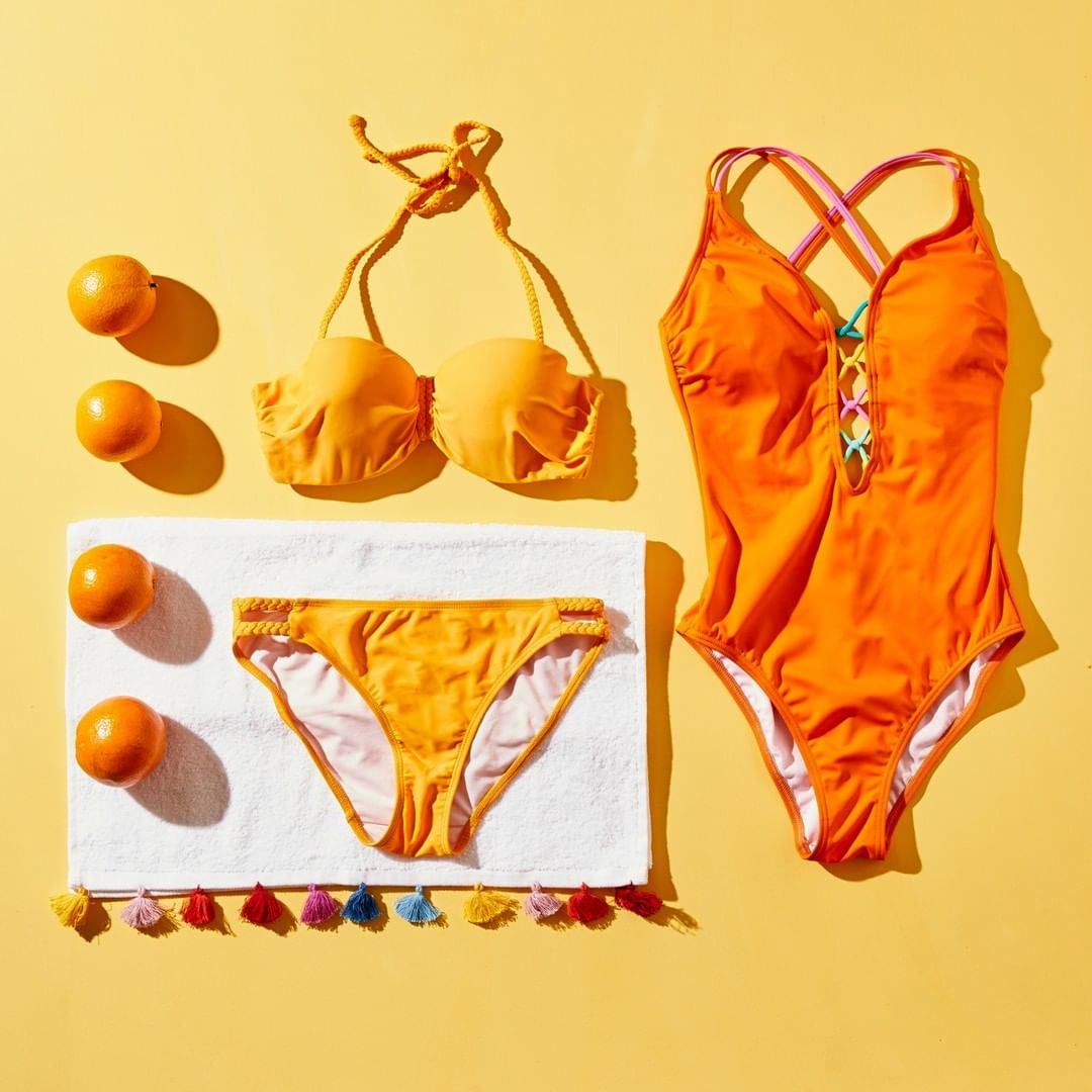bonprix - This swimwear trend will set you in a good mood! 🍊 Orange is the colour that brightens up everything 🔍 (bikini) 973851, (bathing suit) 967572 #summervibes #bonprix