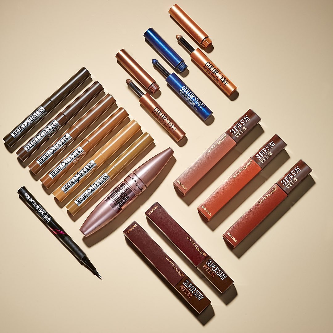 Maybelline New York - Which one of these products have become your go-to for Fall? 🤔Comment below if you would love to have this entire collection! Shown here: #browextensions pomade crayon, #lashsens...