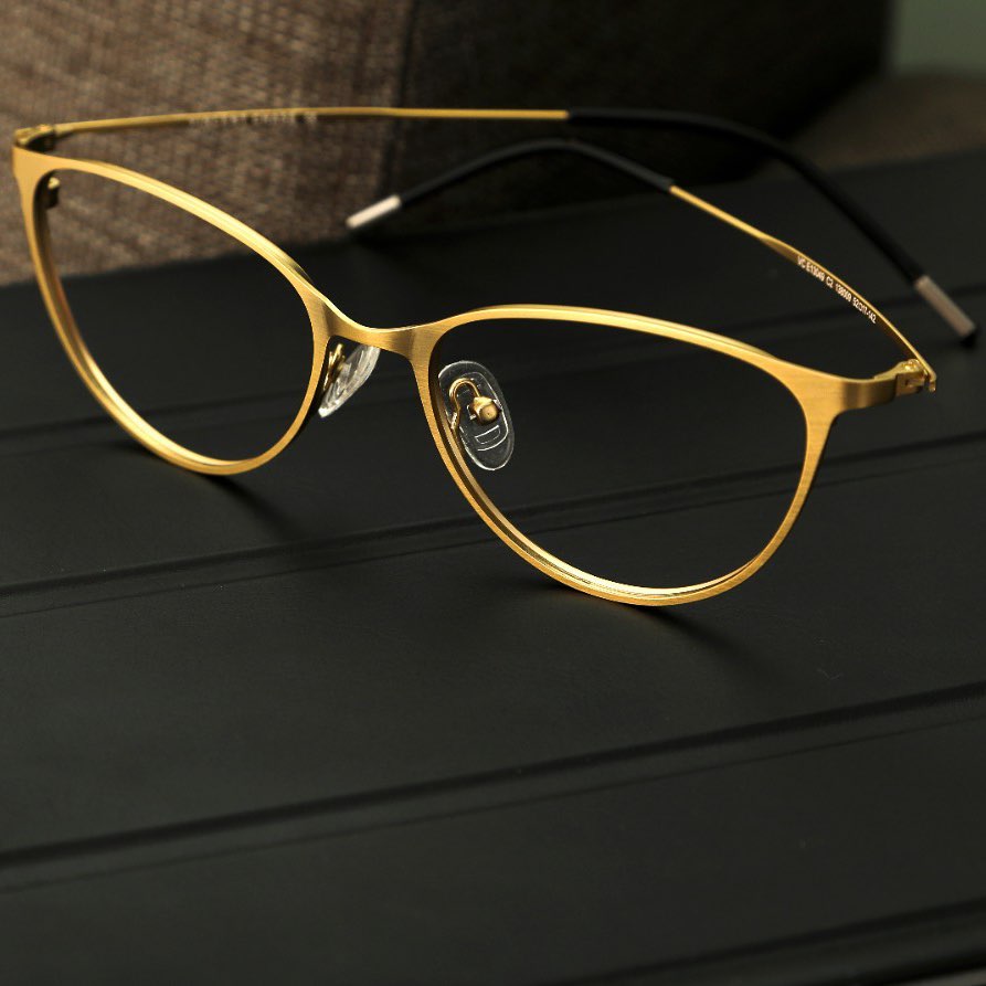 LENSKART. Stay Safe, Wear Safe - Looking for the perfect glasses for an on-point virtual-meeting look? These Golden Full-Rim Cateyes, designed in simple matte and shiny Stainless Steel, will ‘work’ fo...