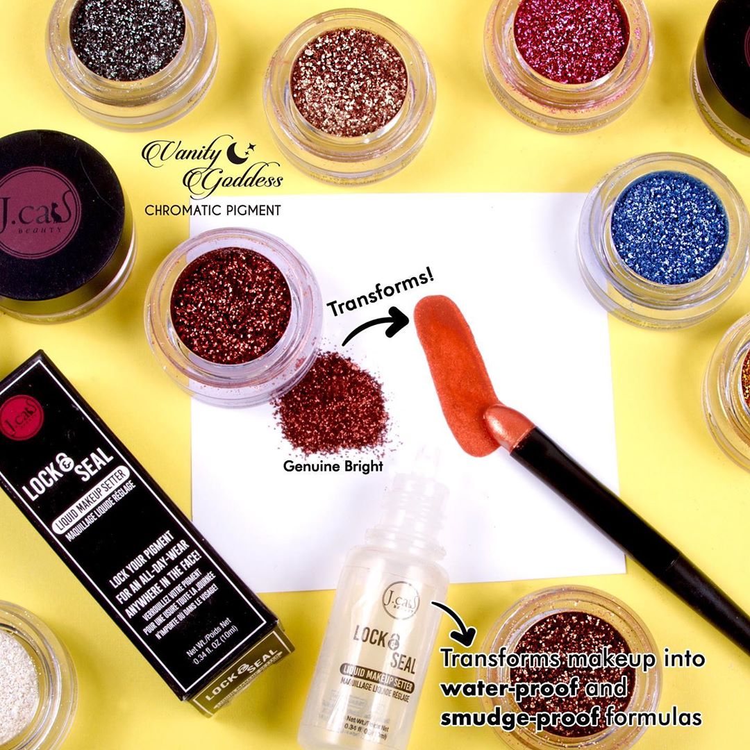 J. Cat Beauty - Add Lock & Seal Liquid Makeup Setter to your favorite makeup and watch it transform! Your pigments will become more intense AND waterproof & smudge-proof😏
.
.
.
#jcat #jcatbeauty #glit...