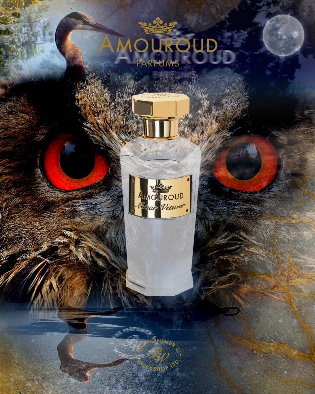 Amouroud Parfums - Experience glowing nightfall with Lunar Vetiver, a fragrance composed of citrus top notes, pimento, and vetiver harvested on the island of Java. #amouroud #perfumersworkshop #dubai...