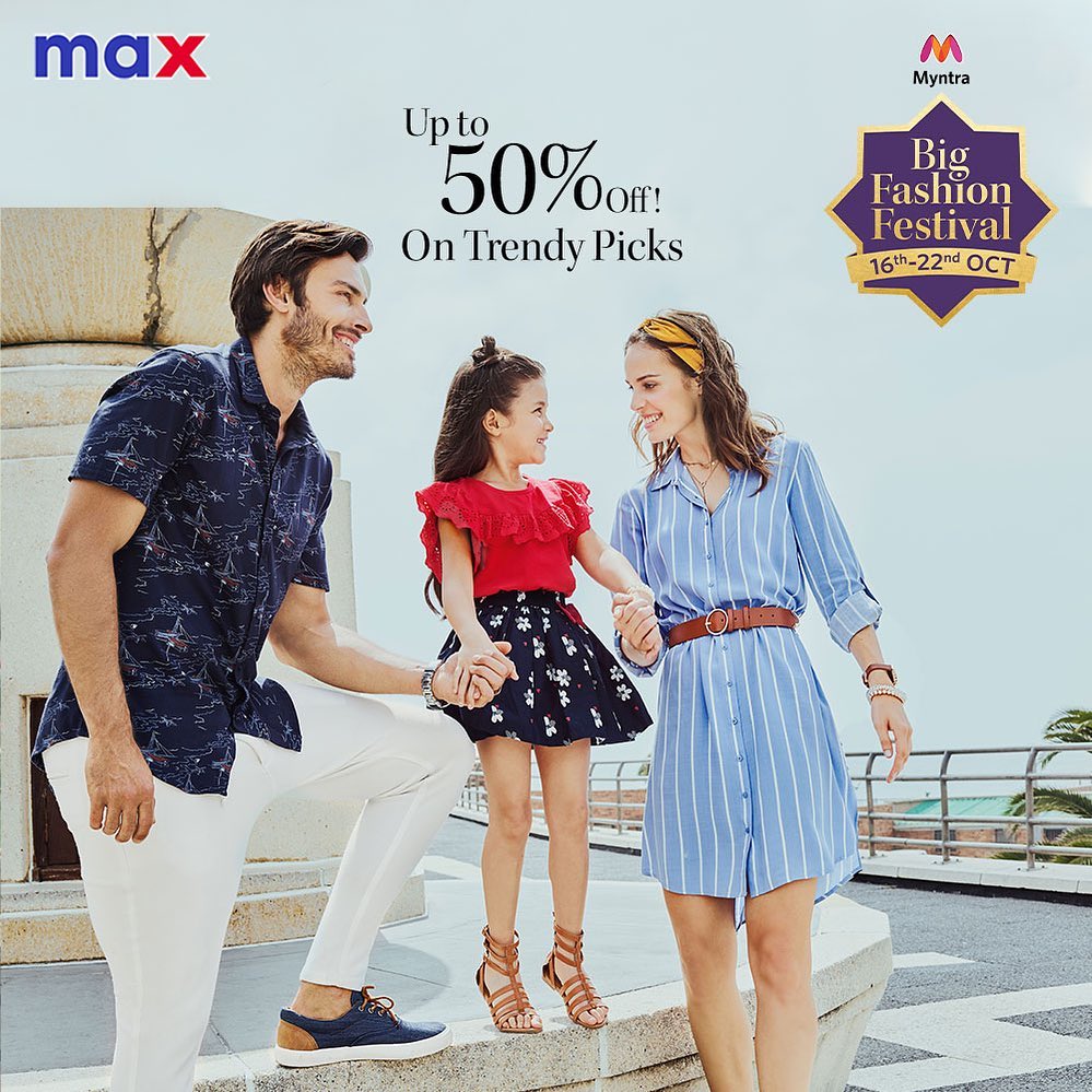 MYNTRA - Enjoy Up To 50% off on your favourite brand - Max at the Big Fashion Festival
Get your wishlist ready for India's biggest festive sale.
Live on the @myntra app from 16th October

The Myntra’s...