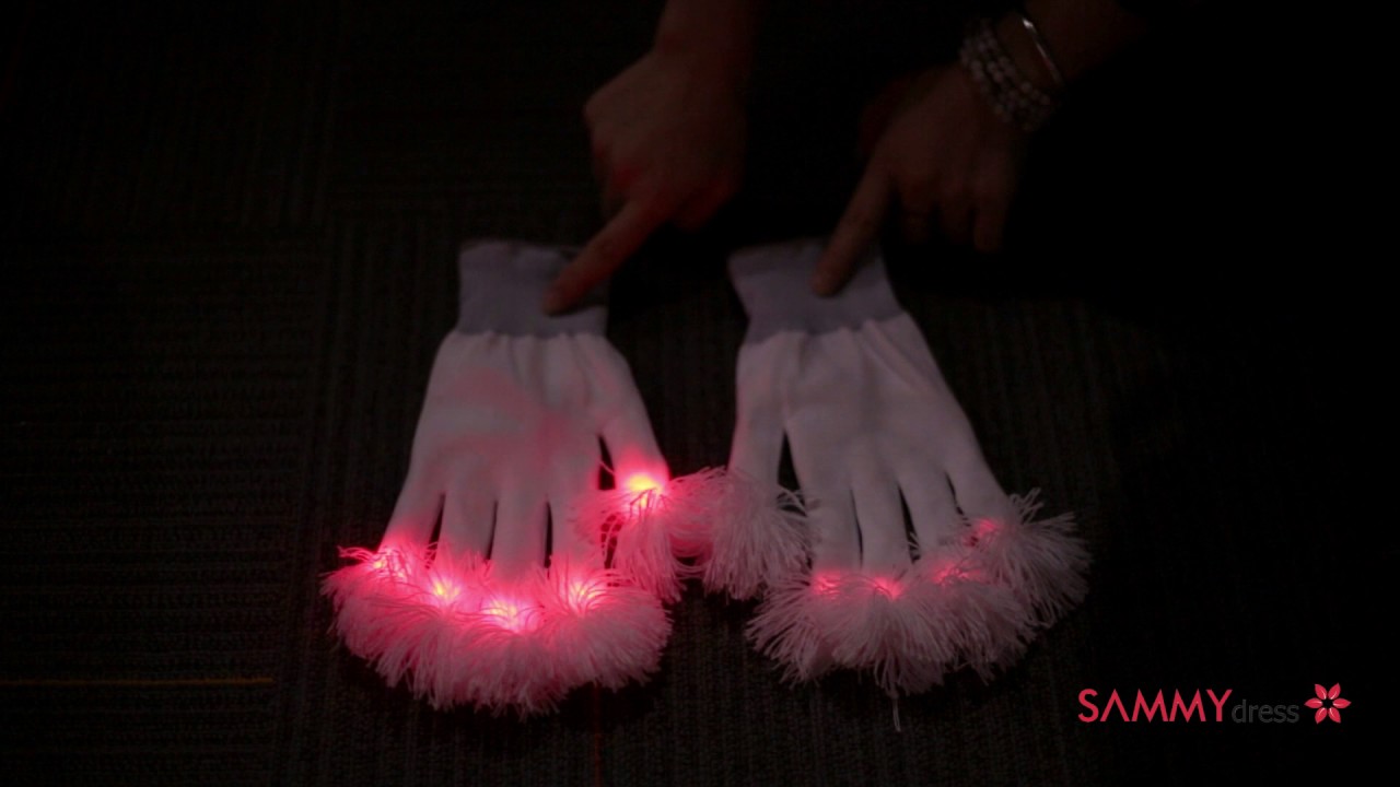 Festival Party Flash Fingertip Light LED Gloves Prop