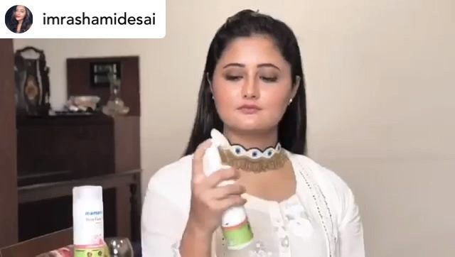 Mamaearth - #Repost
 We’re thrilled to see that our Micellar Water Makeup Remover is @imrashamidesai’s saviour and has made makeup removal a quick, hassle free task. 🌹

She took the #OneMinuteChalleng...