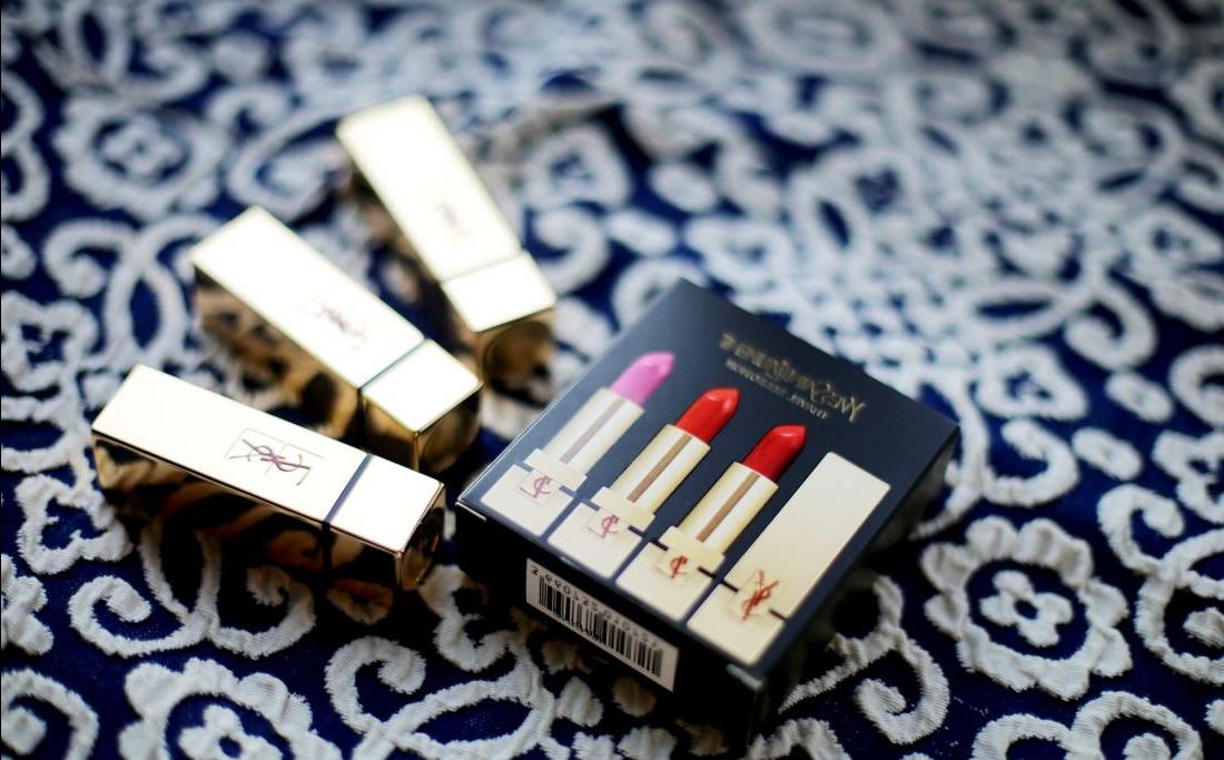 A set of YSL lipsticks Travel Selection Rouge Pur Couture # 1, 13 and 27 - review