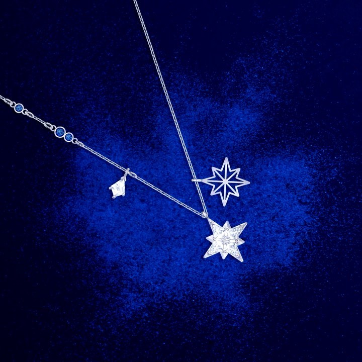 SWAROVSKI - Like a night sky shimmering with starlight, this elegant necklace casts light on Swarovski crystal craftsmanship. #Swarovski125years