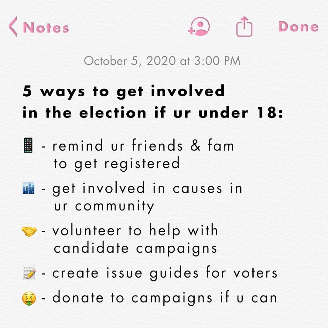 Clean & Clear - ur never too young to make a difference 👆here are some easy ways to get involved in this year’s election