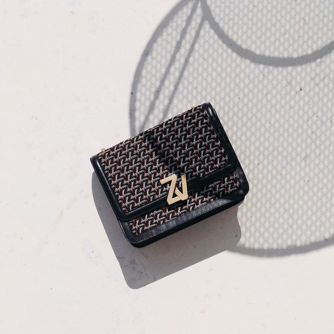 Zadig&Voltaire Officiel - This is the #ZVinitiale bag : classy but rock! Made with French jacquard and Italian leather. #zadigetvoltaire