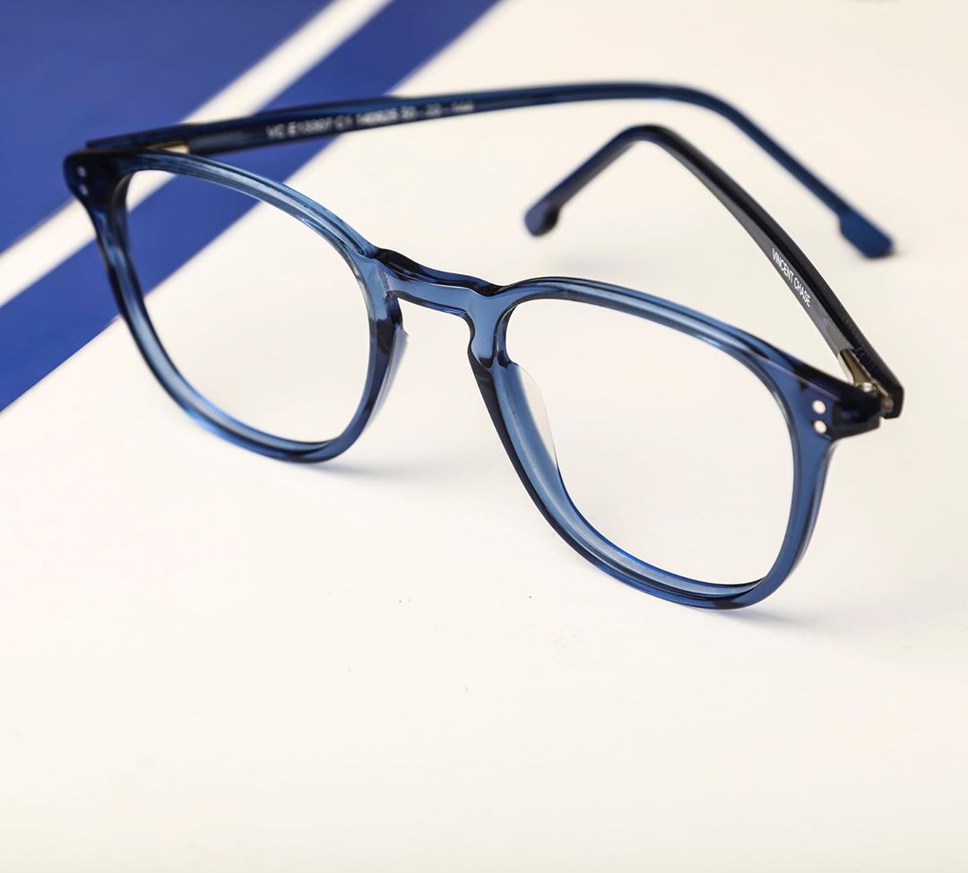 LENSKART. Stay Safe, Wear Safe - Stand out in blue! Eccentric and elegant squares in alluring acetates, make a truly functional style for the perfect on-point dapper look! Add a protective layer for y...