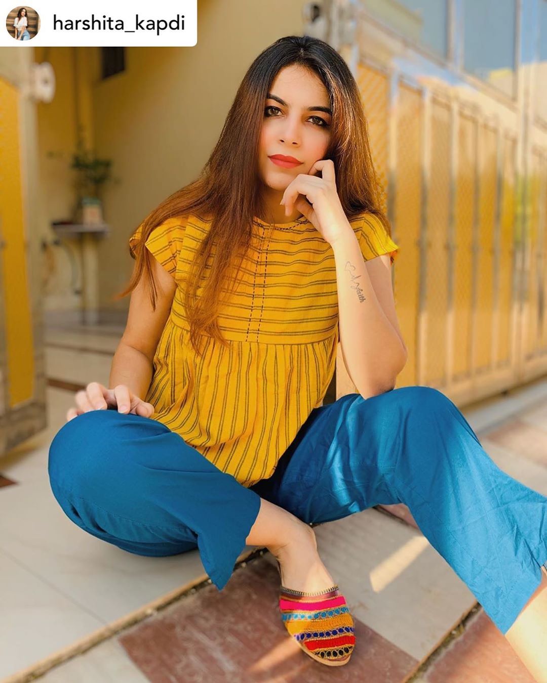 AJIO. com - @harshita_kapdi makes comfort a sunny statement with this AJIO.com top. “When you are comfortable in a garment and can pull it off without inhibition, that can bring you great confidence,”...
