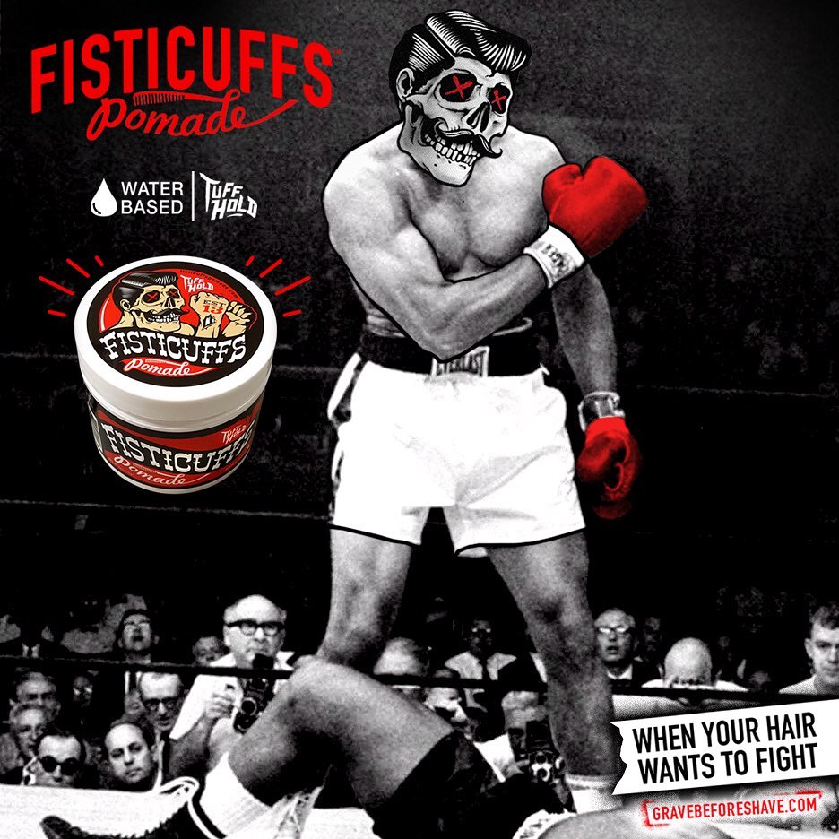 wayne bailey - 💀FISTICUFFS TUFF HOLD POMADE💀
.
WWW.GRAVEBEFORESHAVE.COM
.
Water based 👌🏻 
Clean old time barber scent 👍🏻 Light Amber in color👊🏻
.
.
#GraveBeforeShave #GBS #Fisticuffs #FisticuffsMustac...