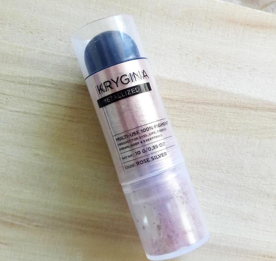 Пигмент Metallized в оттенке Rose Silver от Krygina Cosmetics