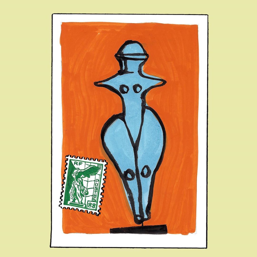 Chloé - As written by Pauline Klein (@cestpaulineklein) and illustrated by Marie Victoire de Bascher (@mvdebascher) on this final postcard evoking the Chloé femininity statue, Spaces to Write may ult...