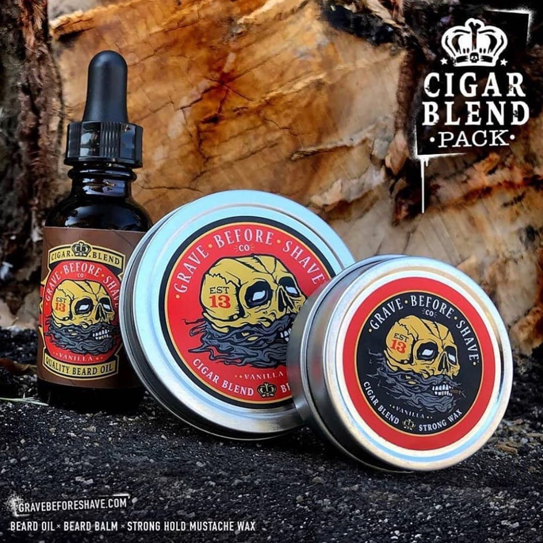 wayne bailey - •CIGAR BLEND PACK•
Comes with a oil, balm and mustache wax in one of best selling scents, Cigar Blend. Enjoy this rich cigar scent with vanilla after notes also as a butter!
•
WWW.GRAVE...