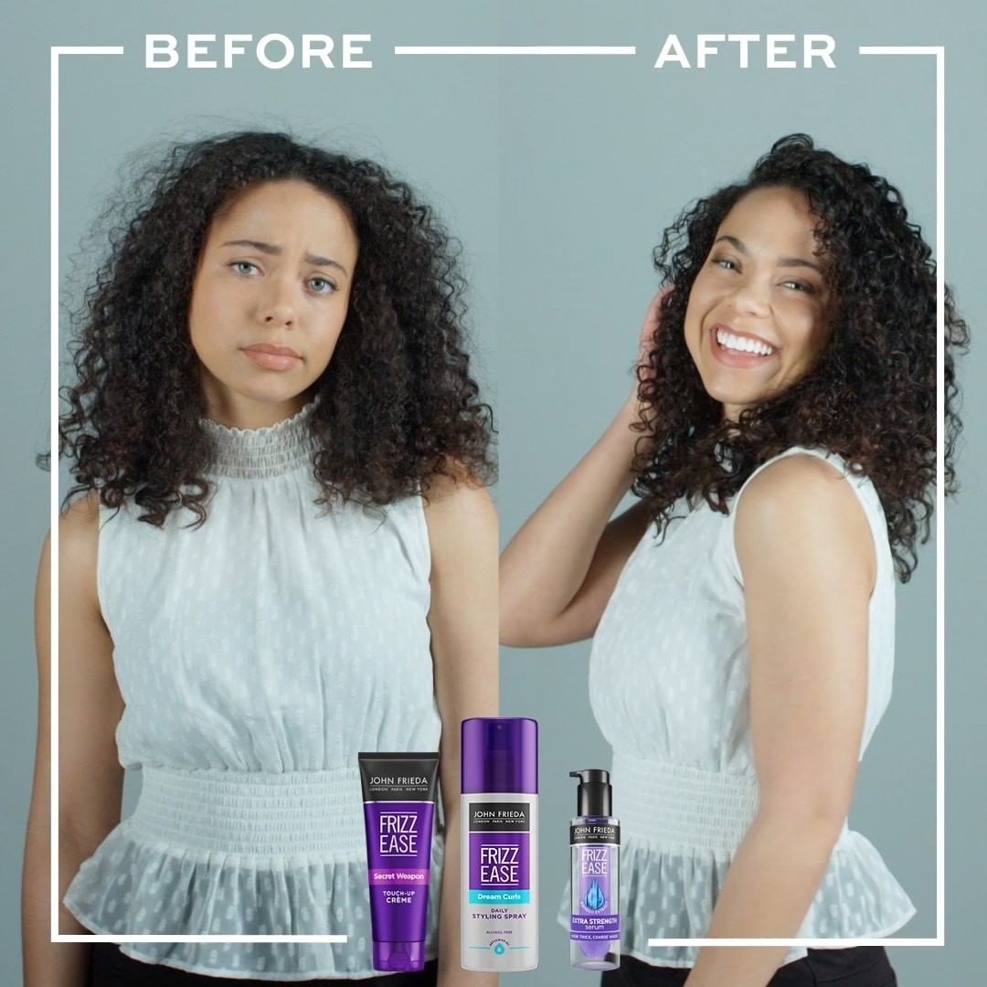 John Frieda US - Fierce curls without the frizz! The Frizz Ease collection has products designed to tame frizz while defining and enhancing your curls

#CurlyHair #FrizzEase #FrizzyHair #ForHairThatDe...