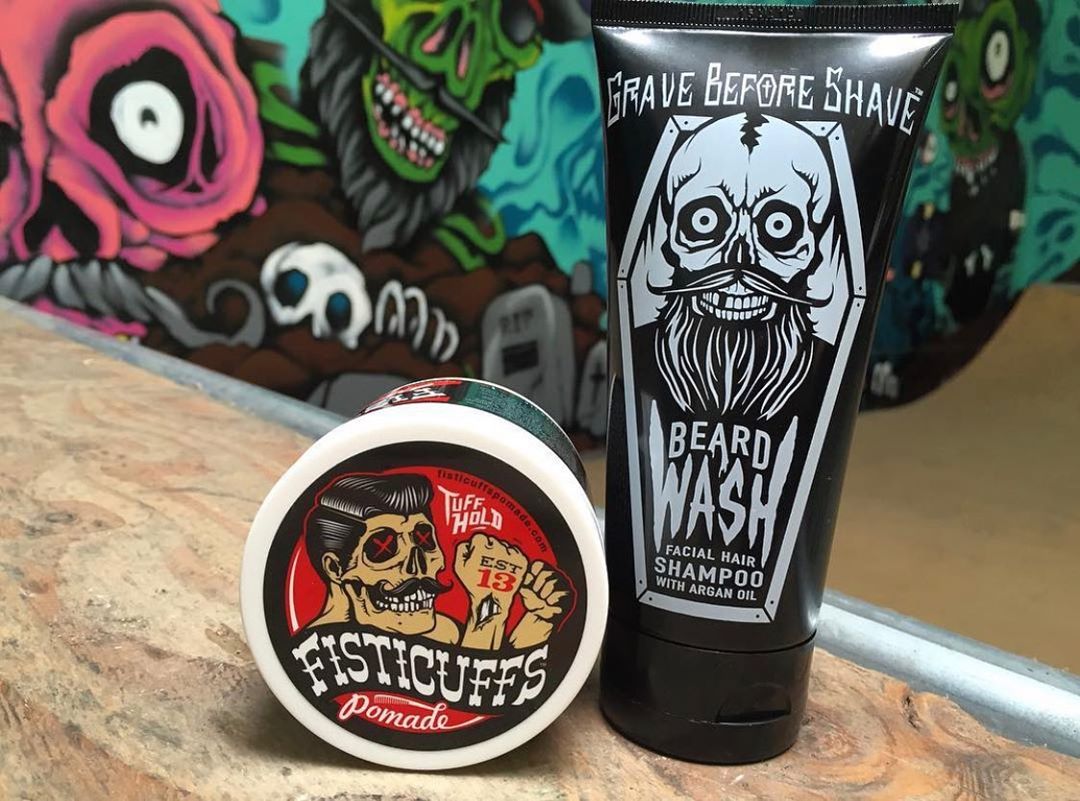 wayne bailey - ☠️Fisticuffs Tuff Hold Pomade & GBS Beard wash
—
Order up today! 
WWW.GRAVEBEFORESHAVE.COM
—
#GraveBeforeShave #GBS #Fisticuffs #FisticuffsMustacheWax #FisticuffsTuffHold #FisticuffsPom...