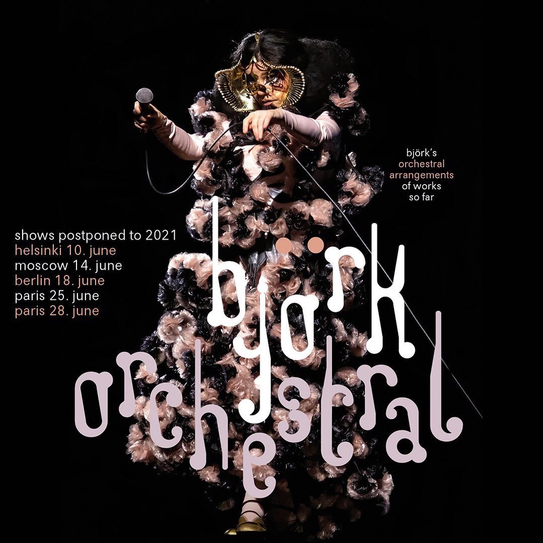 Björk - dearestest of concert lovers 
here i am , in iceland , all safe from them viruses 
but unable to travel to you this summer

i hope sincerely you are safe too

i look around and this corona ha...