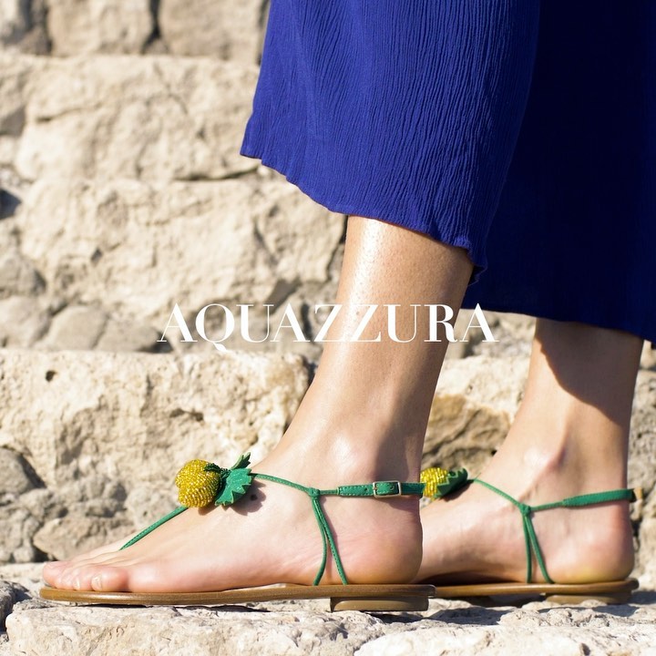 AQUAZZURA - Crafted in jungle green suede, our Limoncello Sandal Flat is the perfect warm-weather vacation sandal! Discover the Aquazzura Capri collection on www.aquazzura.com
#CapriExperience #AQUAZZ...