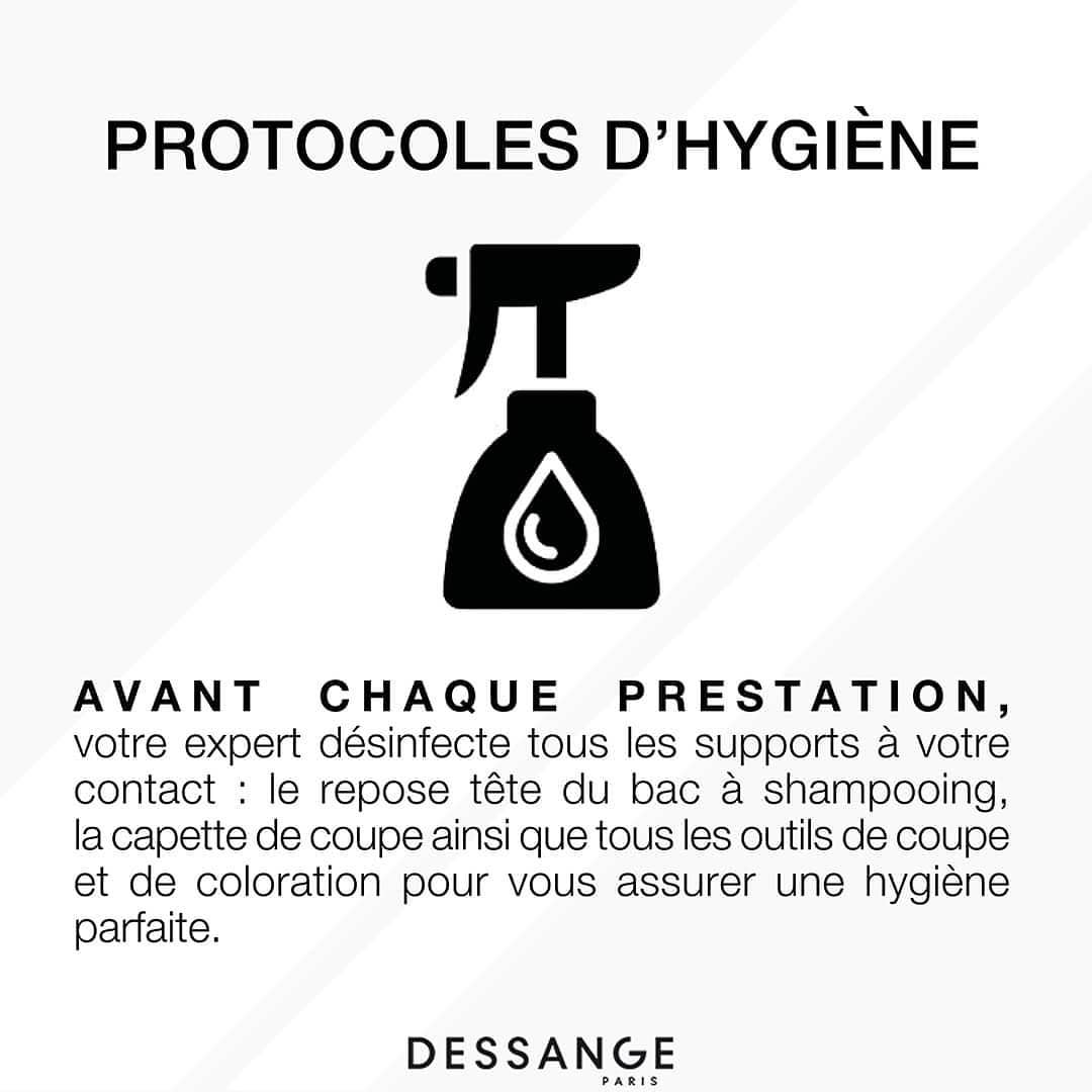 DESSANGE Paris - Découvrez le protocole n°3 : désinfection de tous les supports avant chaque prestation 🧽 
Le saviez-vous ? 🤔 
Pour votre sécurité, nous avons renforcé nos protocoles d’hygiène en inté...