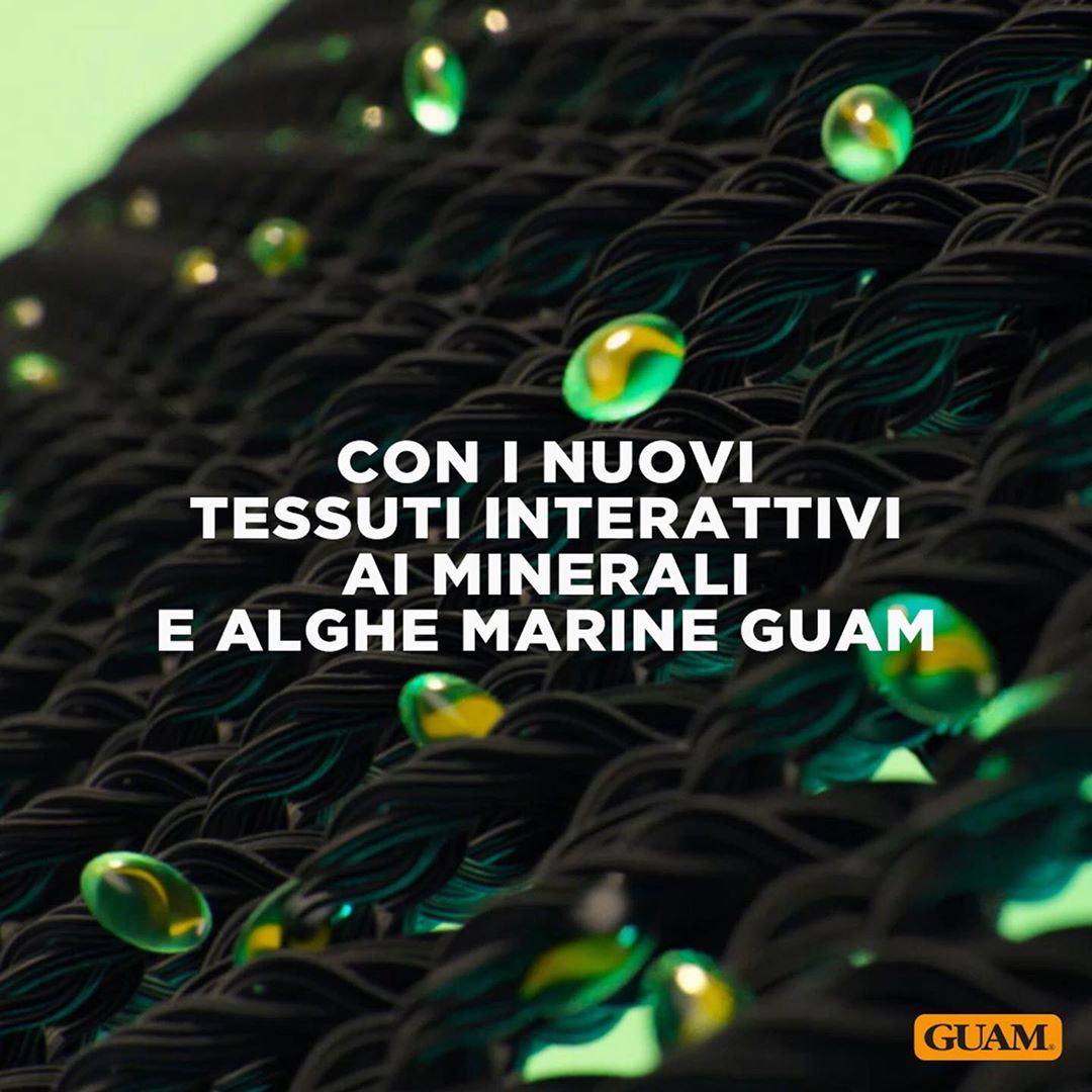 Fanghi d'alga Guam - Come svolgono la loro funzione i Leggings Guam? Il tessuto contiene Alghe marine Guam microincapsulate a lento rilascio dei principi attivi sulla pelle. I leggings Guam sono di te...