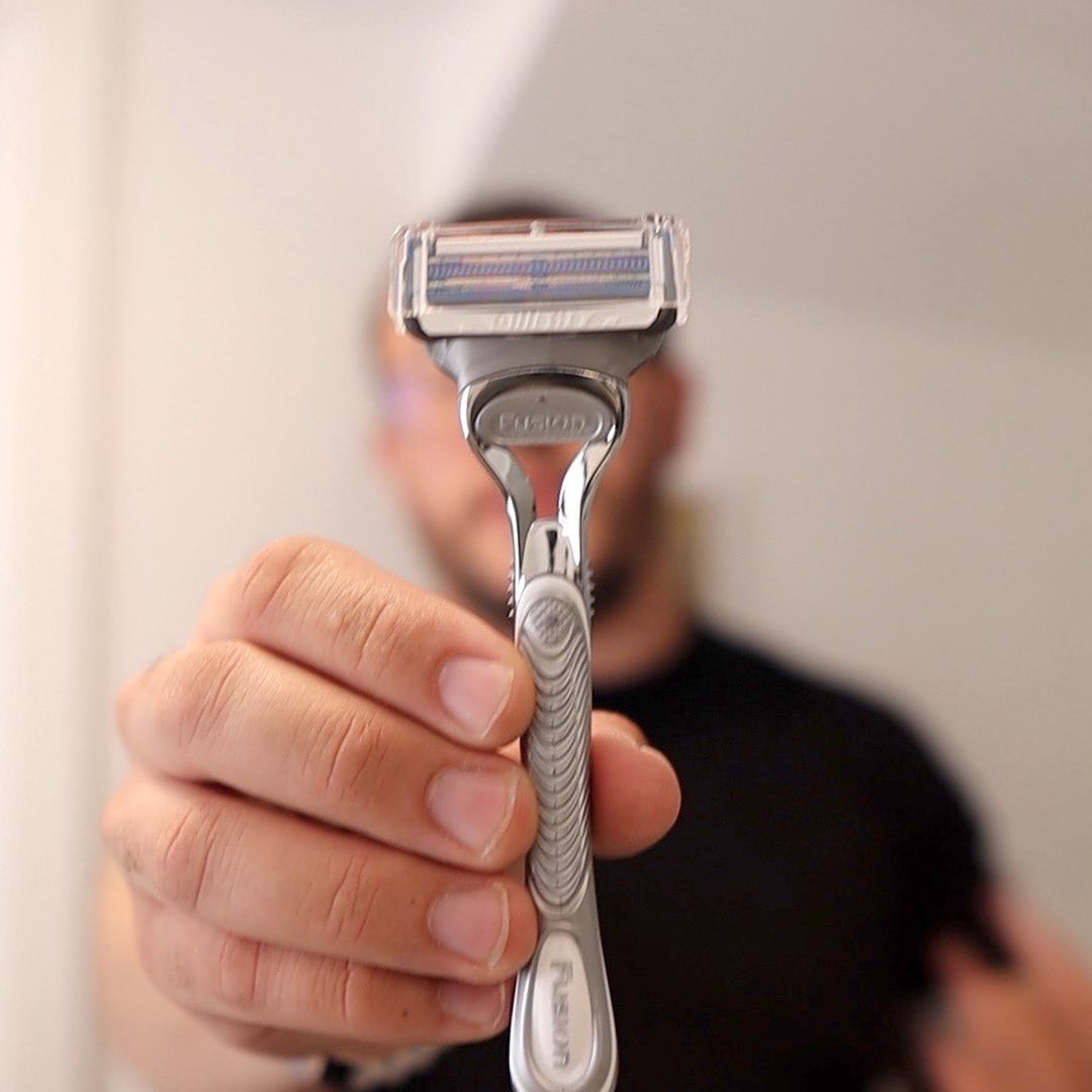 Gillette - In between visits to the shop, make your barber happy by staying cleaned up at-home with Gillette SkinGuard. Pro barber @iamdavidfalla approves.