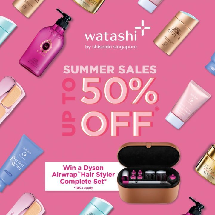 Official Tsubaki Singapore - Shop for great summer deals with Watashi+ by Shiseido Singapore at Watsons from now till 11 Sep! (See link in bio 👆🏻)
.
🎉 Enjoy up to 50% OFF Promotions & Super Exciting W...